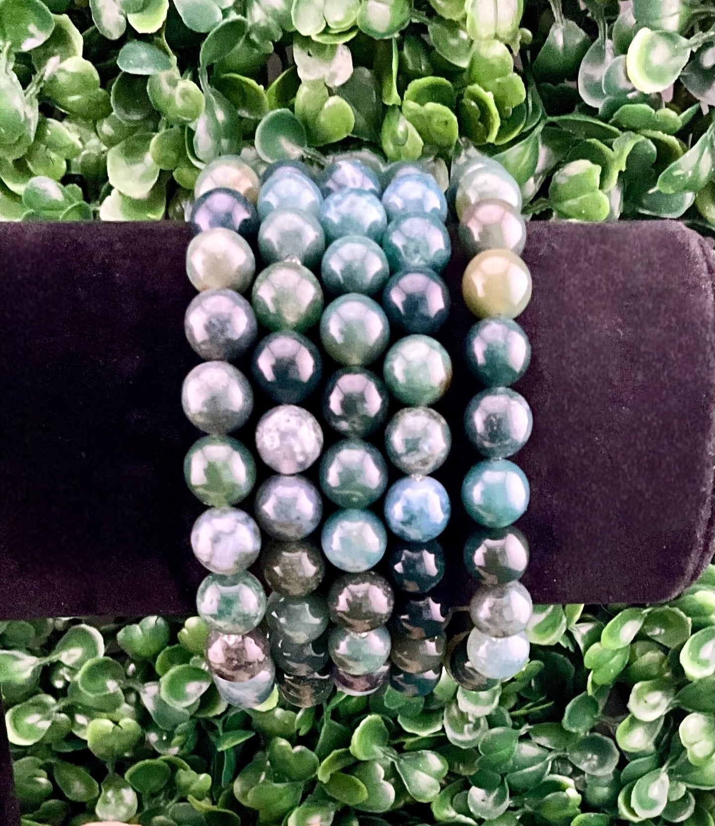 Moss Agate (Dark) Bracelet