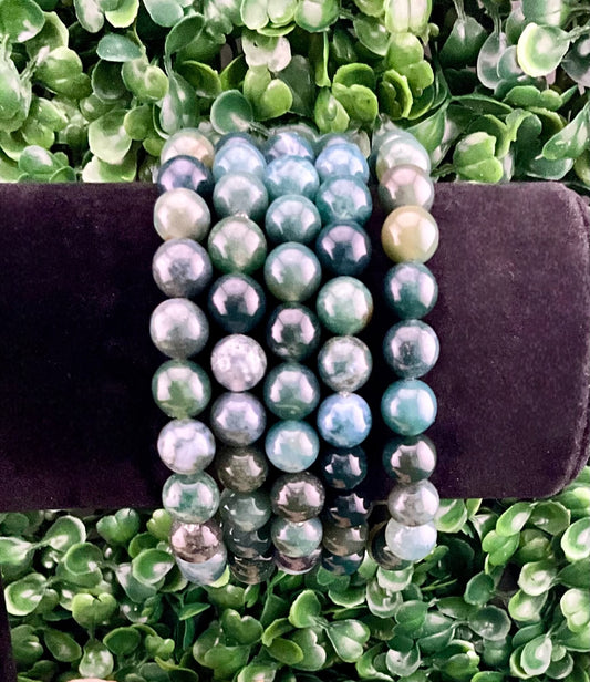Moss Agate (Dark) Bracelet