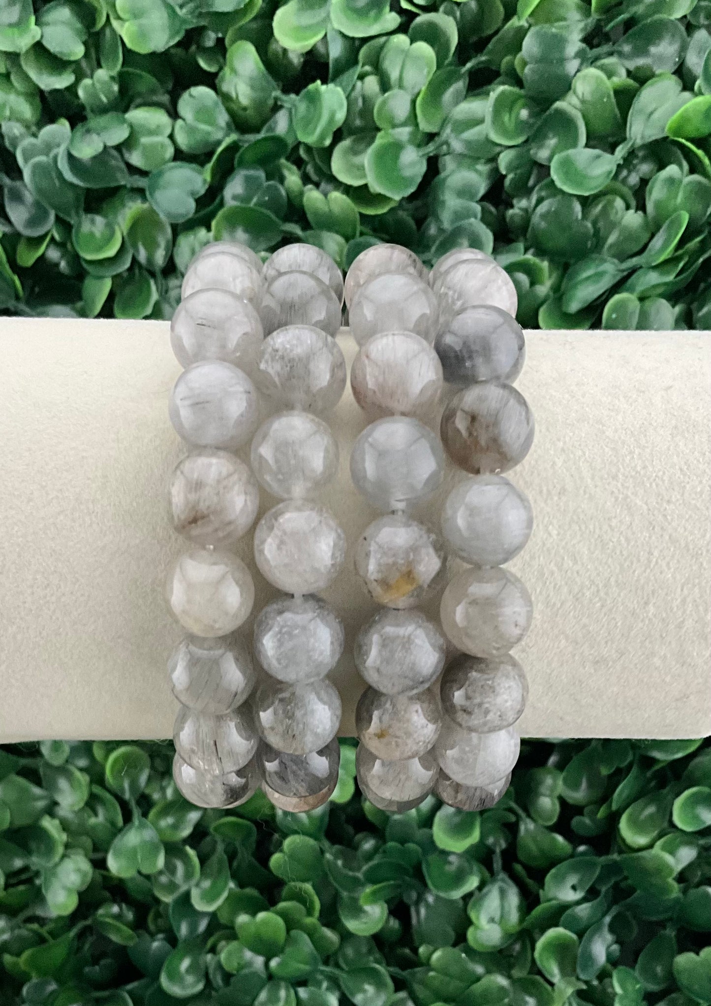 Blue-Gray Rutilated Quartz Bracelet