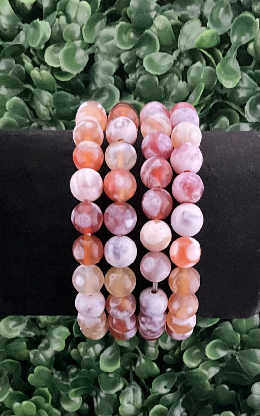 Carnelian Orca Agate Bracelet