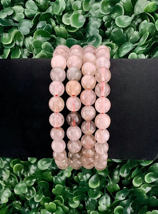 Rabbit Hair, Rutilated, Garden Quartz Bracelet (Style A)