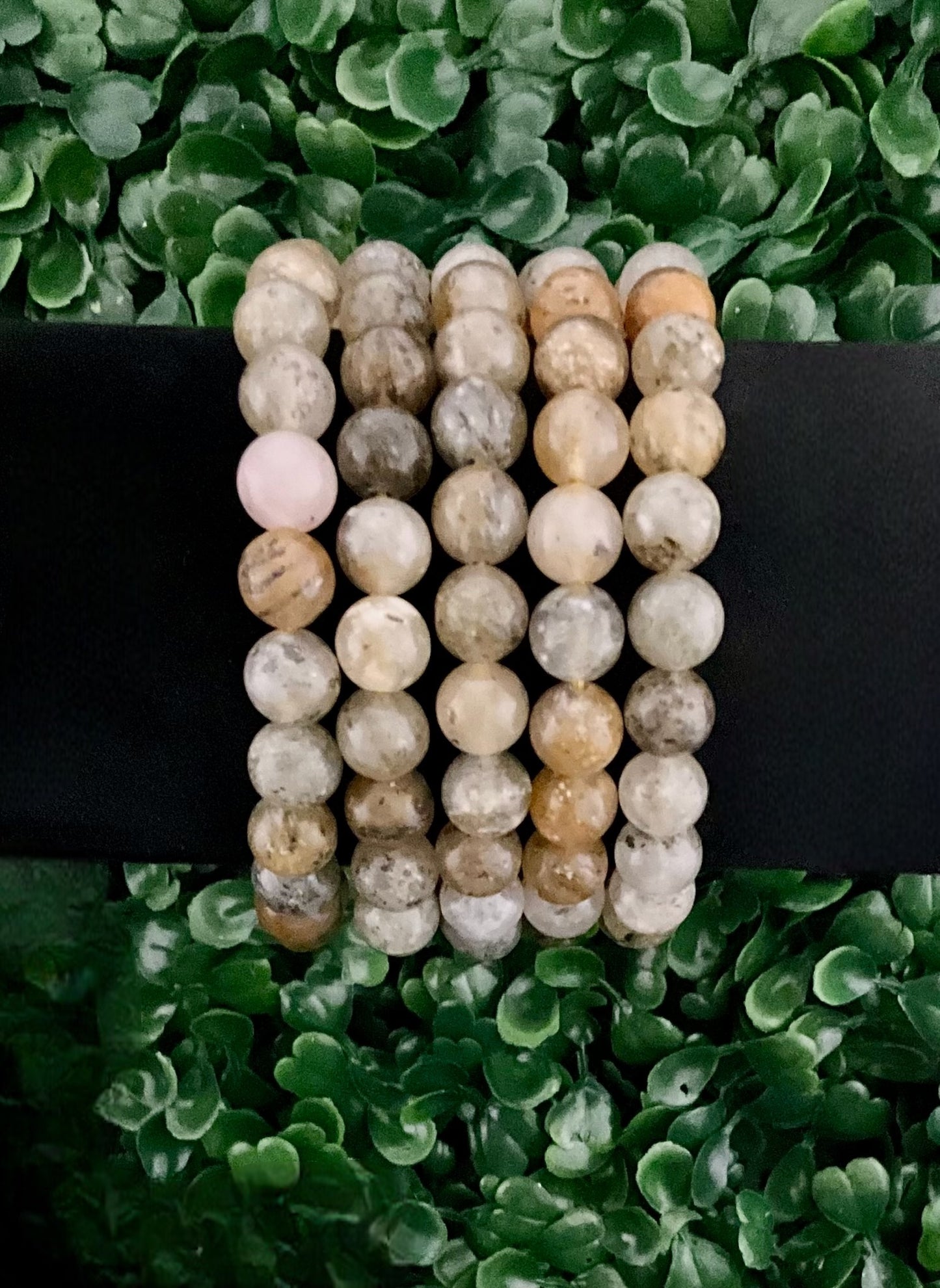 Biotite (Mica) in Quartz Bracelet